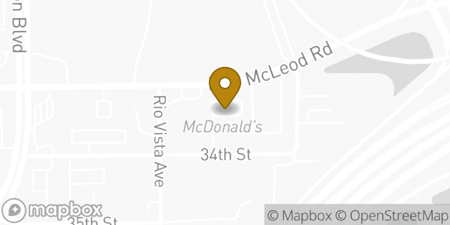 Map showing the location of McDonald's in Orlando, FL 32805