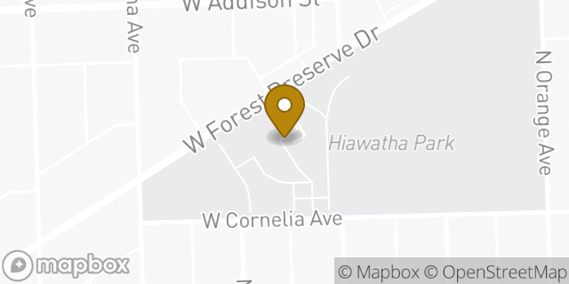 Map showing the location of Amazon Locker - Webmaster in Chicago, IL 60634
