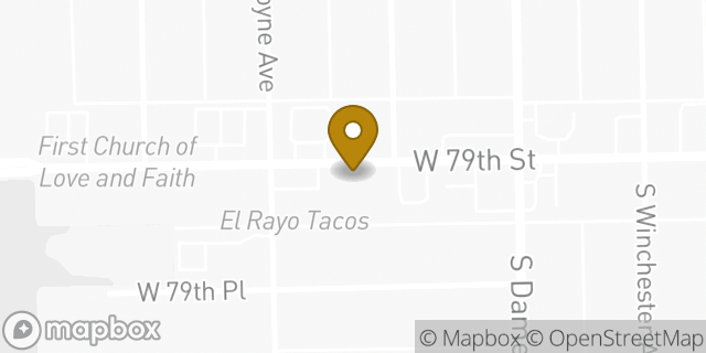 Map showing the location of Amazon Locker - Urbaine in Chicago, IL 60620