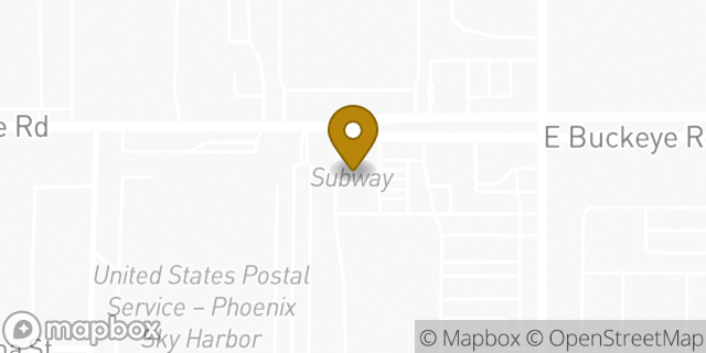 Map showing the location of Subway in Phoenix, AZ 85034