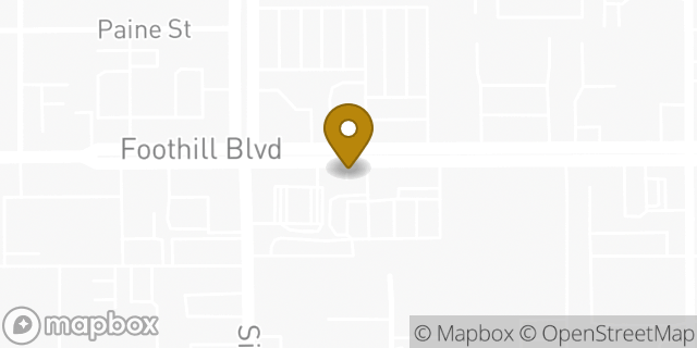 Map showing the location of Starbucks in Fontana, CA 92335
