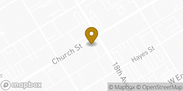 Map showing the location of Avis Car Rental in Nashville, TN 37203