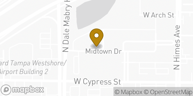 Map showing the location of REI Bike Shop in Tampa, FL 33607