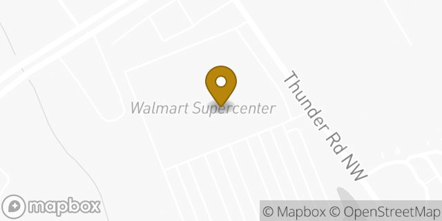 Map showing the location of Walmart in Concord, NC 28027