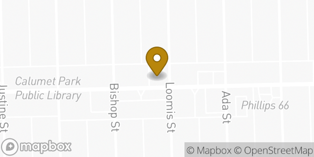 Map showing the location of Dunkin' in Calumet Park, IL 60827