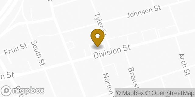Map showing the location of Dunkin' in Pawtucket, RI 02860