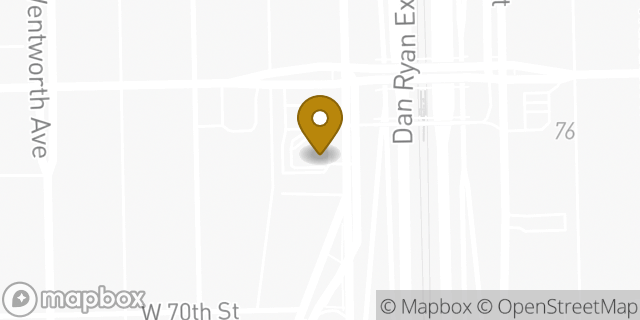 Map showing the location of McDonald's in Chicago, IL 60621