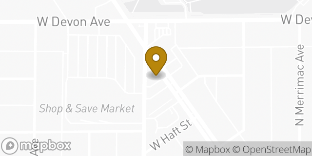 Map showing the location of Subway in Chicago, IL 60646