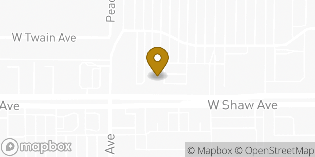 Map showing the location of AutoZone in Clovis, CA 93612