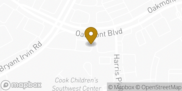 Map showing the location of Starbucks in Fort Worth, TX 76132