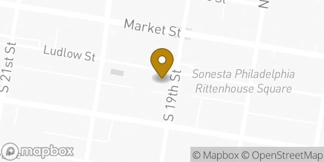 Map showing the location of Enterprise Rent-A-Car in Philadelphia, PA 19103