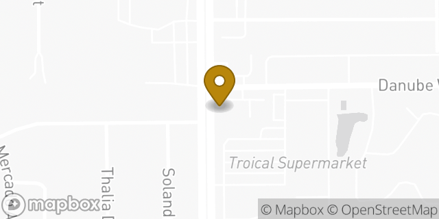 Map showing the location of AutoZone in Orlando, FL 32807