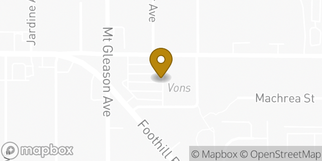 Map showing the location of Starbucks in Los Angeles, CA 91042