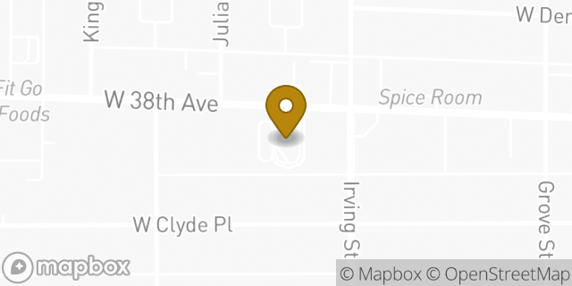 Map showing the location of McDonald's in Denver, CO 80211