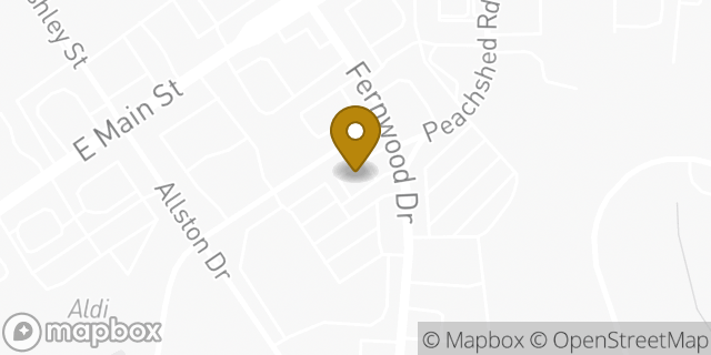 Map showing the location of Subway in Spartanburg, SC 29307