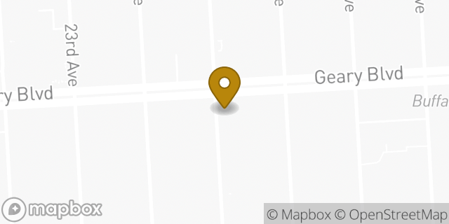 Map showing the location of Chase Bank in San Francisco, CA 94121