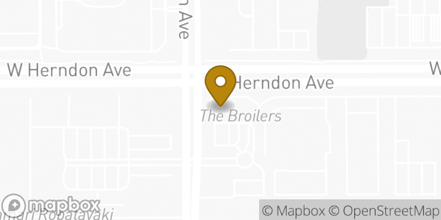 Map showing the location of Starbucks in Fresno, CA 93704