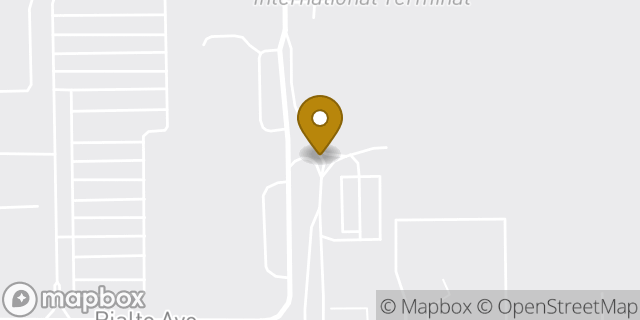 Map showing the location of San Bernardino Airport in San Bernardino, CA 92408