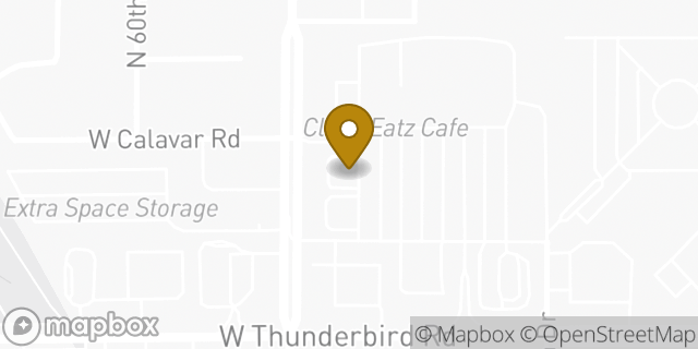 Map showing the location of Dunkin' in Glendale, AZ 85306