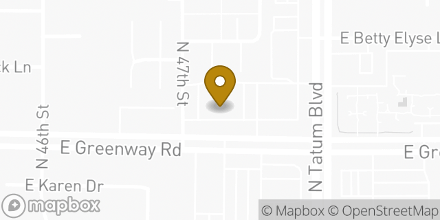Map showing the location of Banner Health in Phoenix, AZ 85032