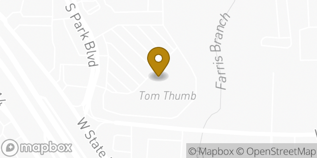 Map showing the location of Starbucks in Grapevine, TX 76051