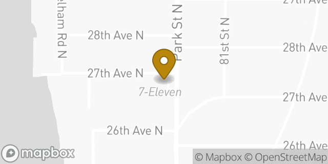 Map showing the location of Amazon Locker - Easterlies in Saint Petersburg, FL 33710