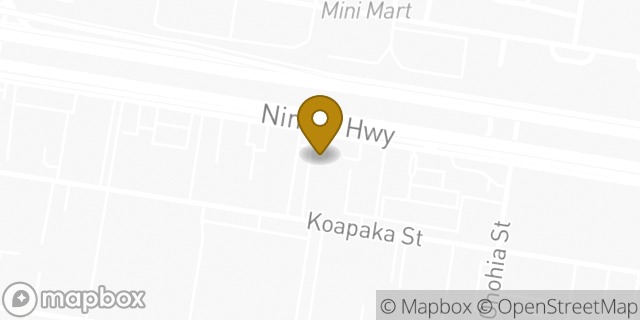 Map showing the location of Subway in Honolulu, HI 96819