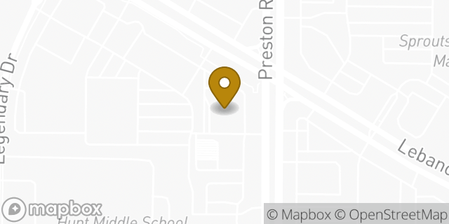 Map showing the location of Walgreens in Frisco, TX 75034