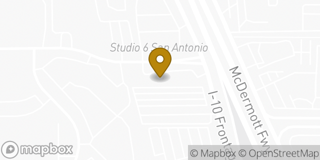 Map showing the location of Days Inn in San Antonio, TX 78230