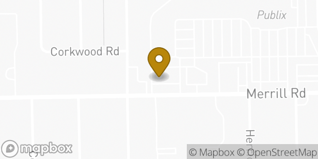 Map showing the location of The UPS Store in Jacksonville, FL 32277