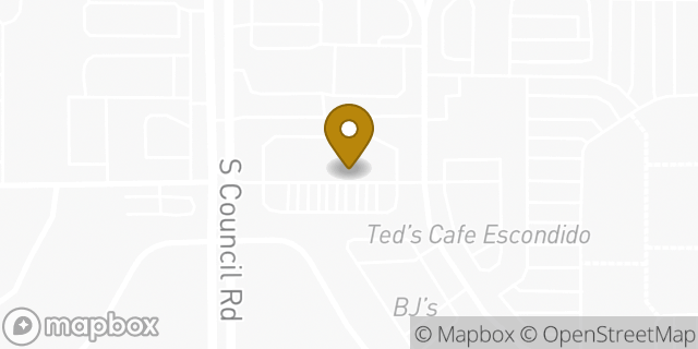 Map showing the location of Amazon Locker - Manganeso in Oklahoma City, OK 73128