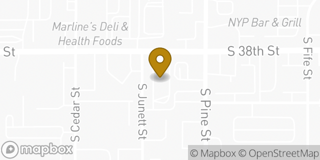 Map showing the location of McDonald's in Tacoma, WA 98409