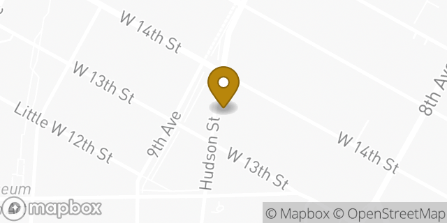 Map showing the location of Starbucks in New York, NY 10014