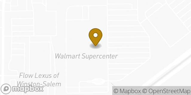 Map showing the location of Walmart in Winston-Salem, NC 27103