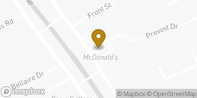 Map showing the location of McDonald's in Houma, LA 70364