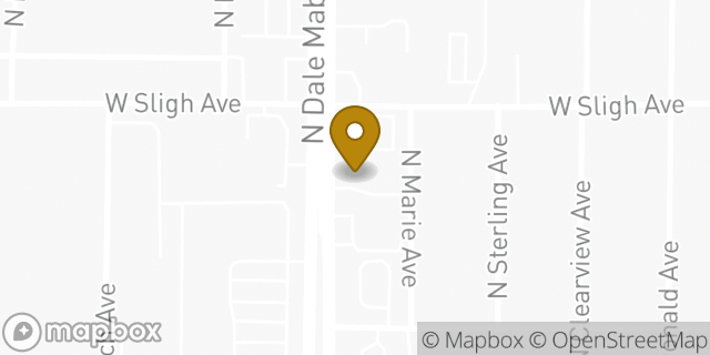 Map showing the location of Enterprise Rent-A-Car in Tampa, FL 33614