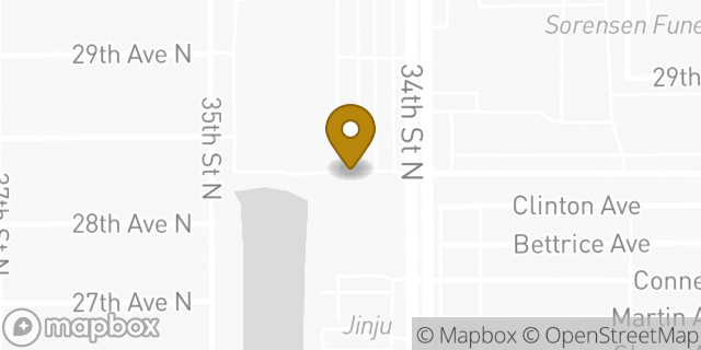 Map showing the location of Amazon Locker - Tattler in St Petersburg, FL 33713