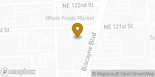 Map showing the location of Starbucks in Miami, FL 33181