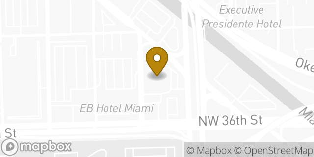 Map showing the location of FedEx ShipSite in Miami, FL 33166