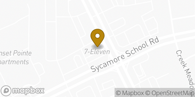 Map showing the location of 7-Eleven in Fort Worth, TX 76123