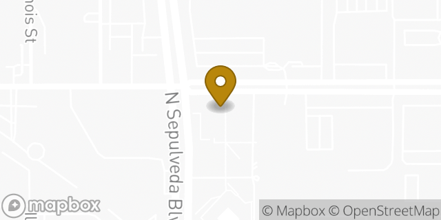 Map showing the location of WeWork 222 Pacific Coast Hwy in El Segundo, CA 90245