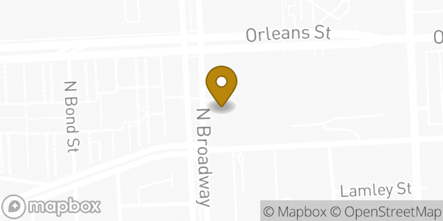 Map showing the location of Skip Viragh Outpatient Cancer Center in Baltimore, MD 21231