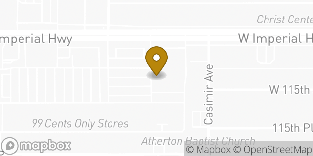 Map showing the location of Starbucks in Inglewood, CA 90303
