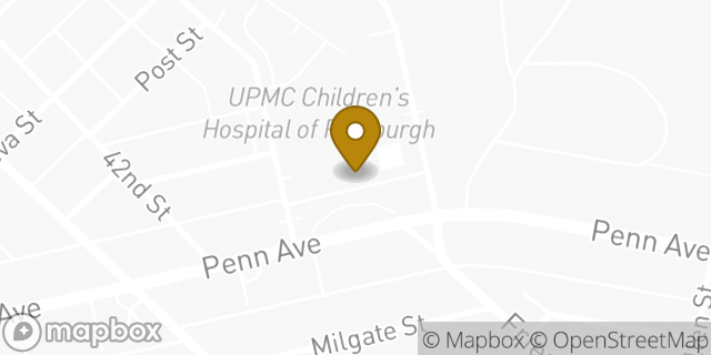 Map showing the location of Starbucks in Pittsburgh, PA 15224