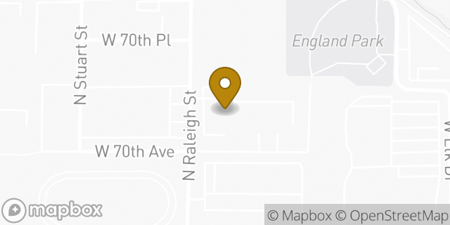 Map showing the location of Budget Truck Rental in Westminster, CO 80030