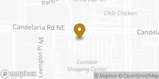 Map showing the location of Candelaria & Eubank in Albuquerque, NM 87112