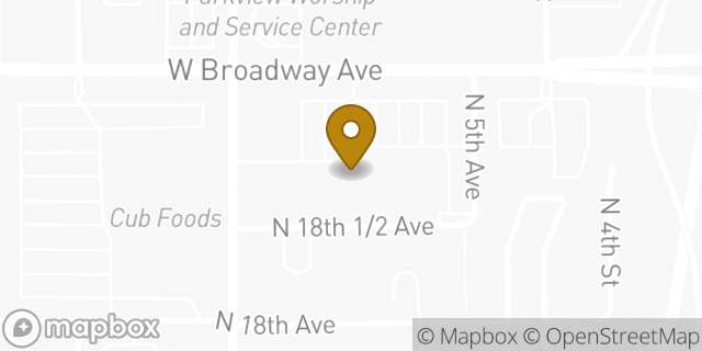 Map showing the location of Subway in Minneapolis, MN 55411