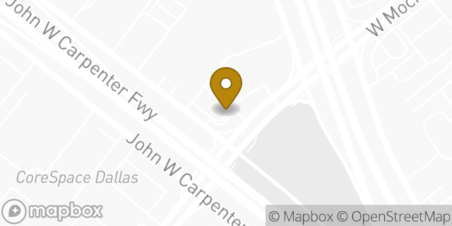 Map showing the location of Starbucks in Dallas, TX 75247