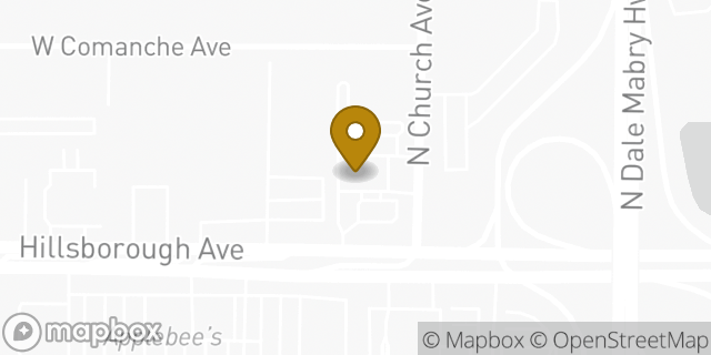 Map showing the location of Enterprise Rent-A-Car in Tampa, FL 33614