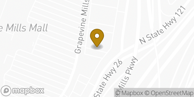 Map showing the location of Marshalls in Grapevine, TX 76051